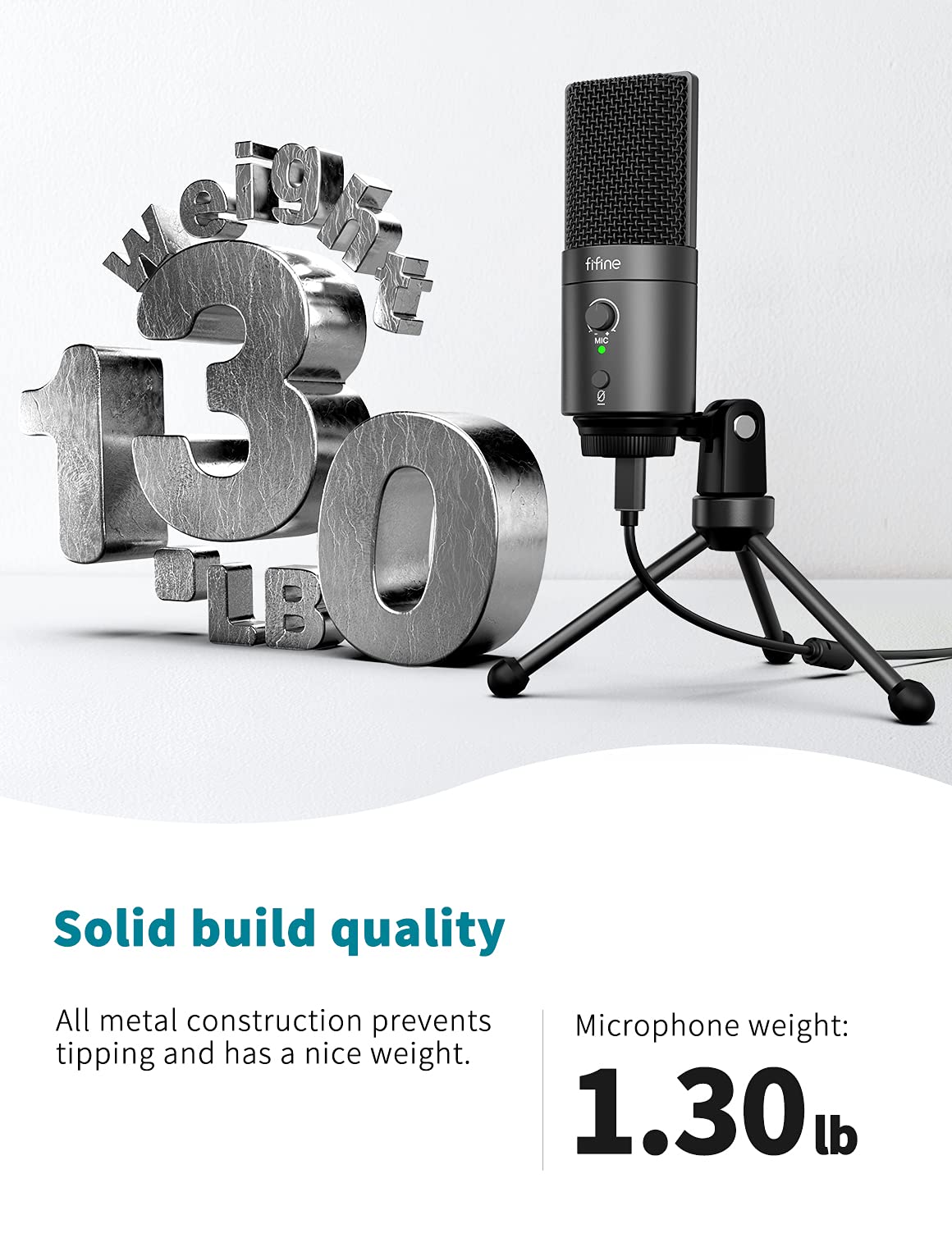 Foto 7 | Micrófono Usb Para Pc De Escritorio Fifine K683a Con Filtro Pop - Venta Internacional.
