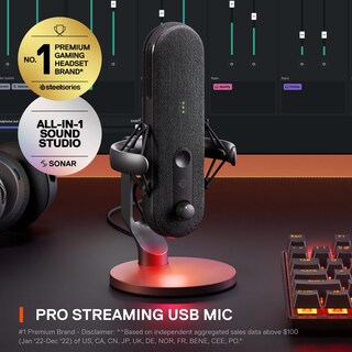 Foto 2 | Micrófono Usb Steelseries Alias Para Pc Con Soporte Amortiguador - Venta Internacional.