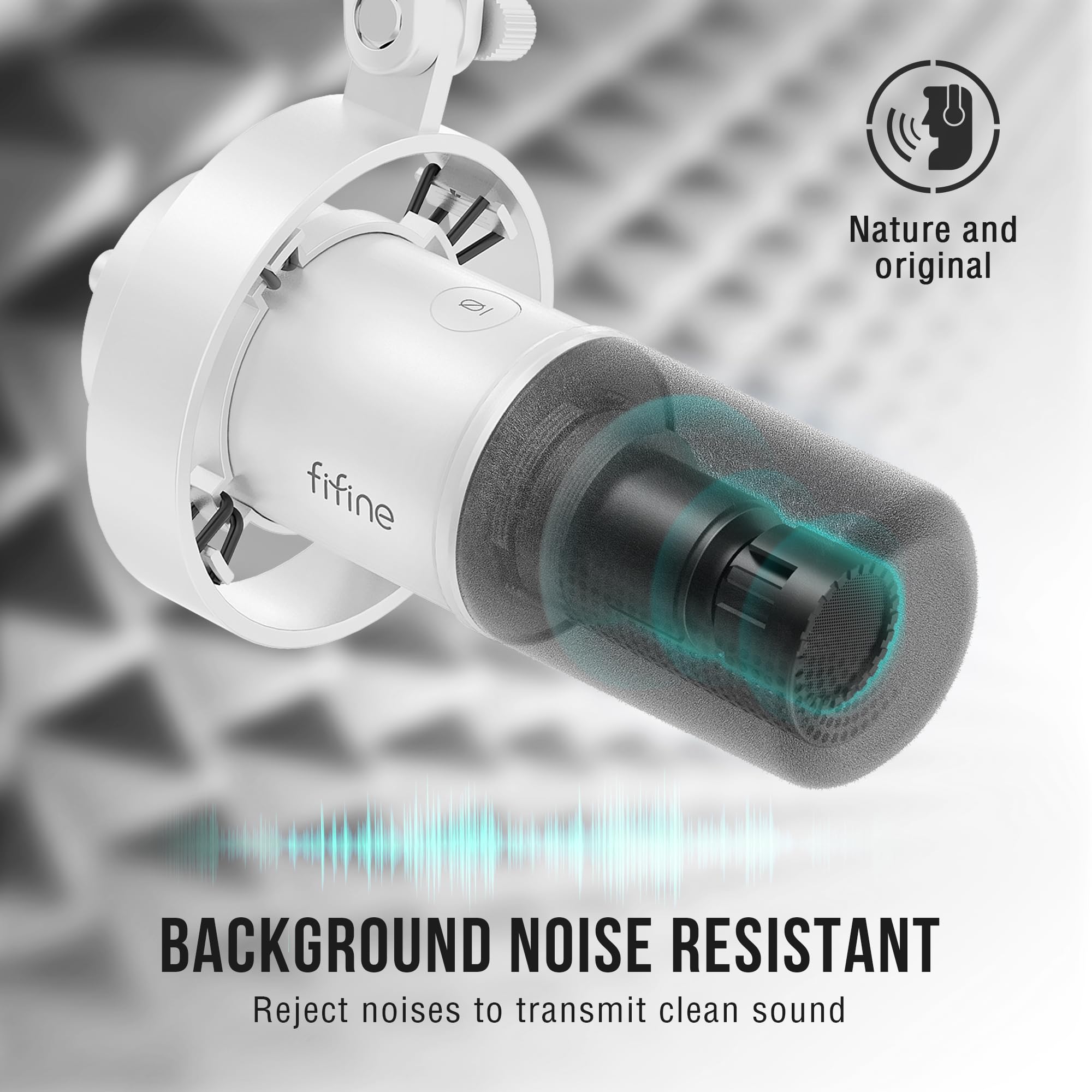 Foto 3 | Micrófono Para Podcast Fifine Xlr/usb Micrófono Vocal Dinámico De Estudio - Venta Internacional.