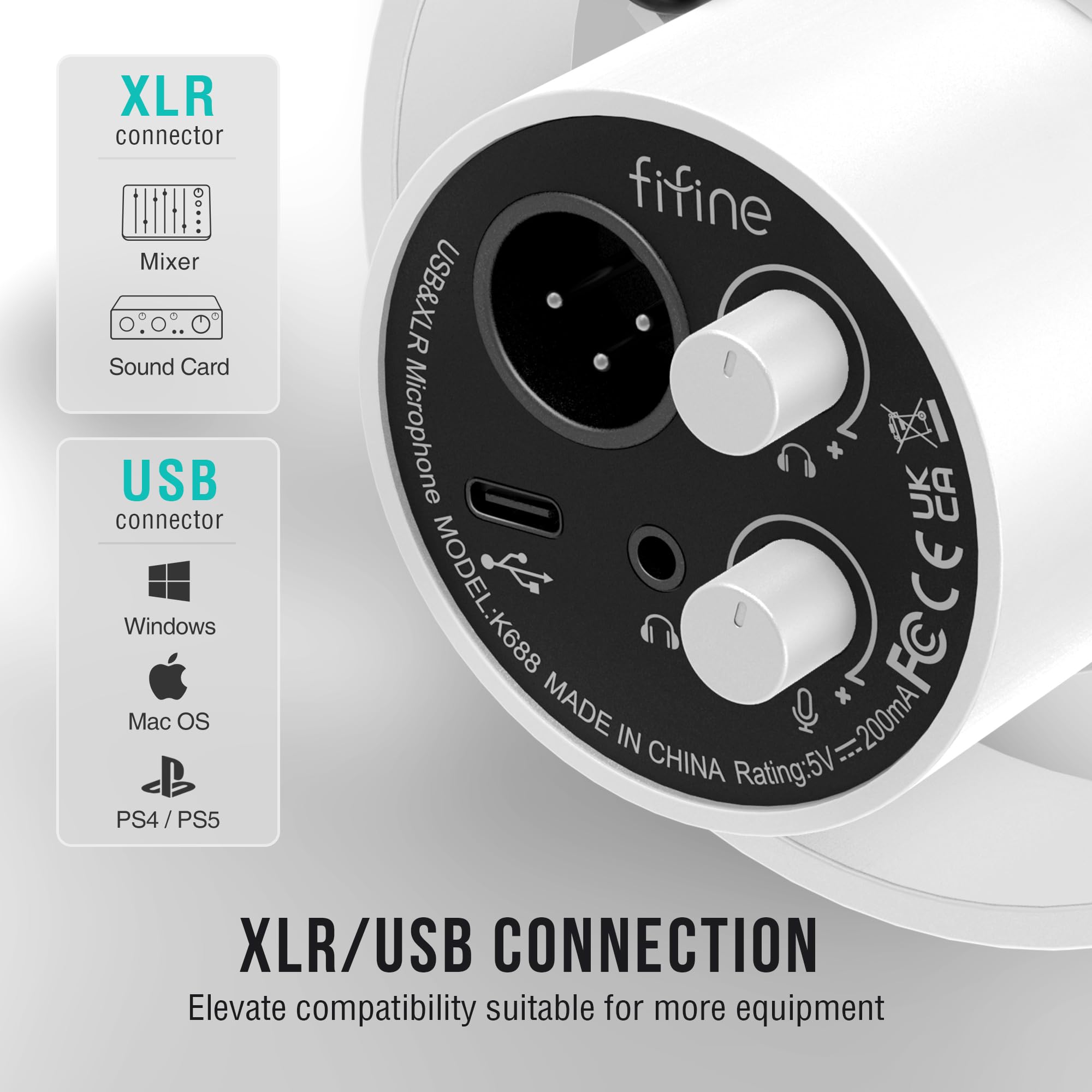 Foto 4 | Micrófono Para Podcast Fifine Xlr/usb Micrófono Vocal Dinámico De Estudio - Venta Internacional.