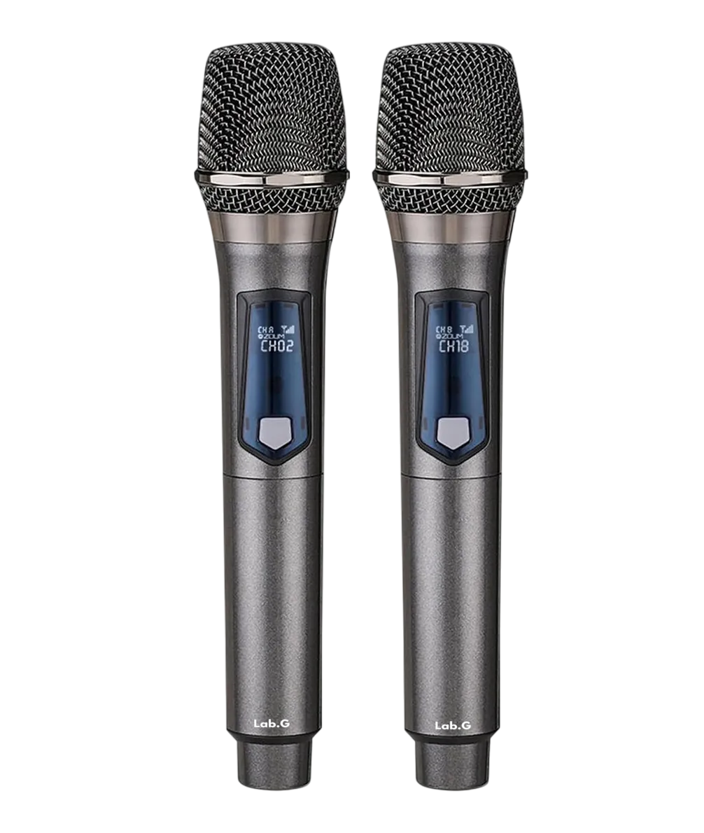 Foto 4 pulgar | Micrófono Inalámbrico Profesional De Karaoke Con Receptor 2 Pzs Negro