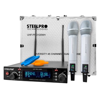 Foto 1 | Microfono Uhf-pro120wh Profesional Steelpro Diversity 45ch 120 Metros Color Blanco