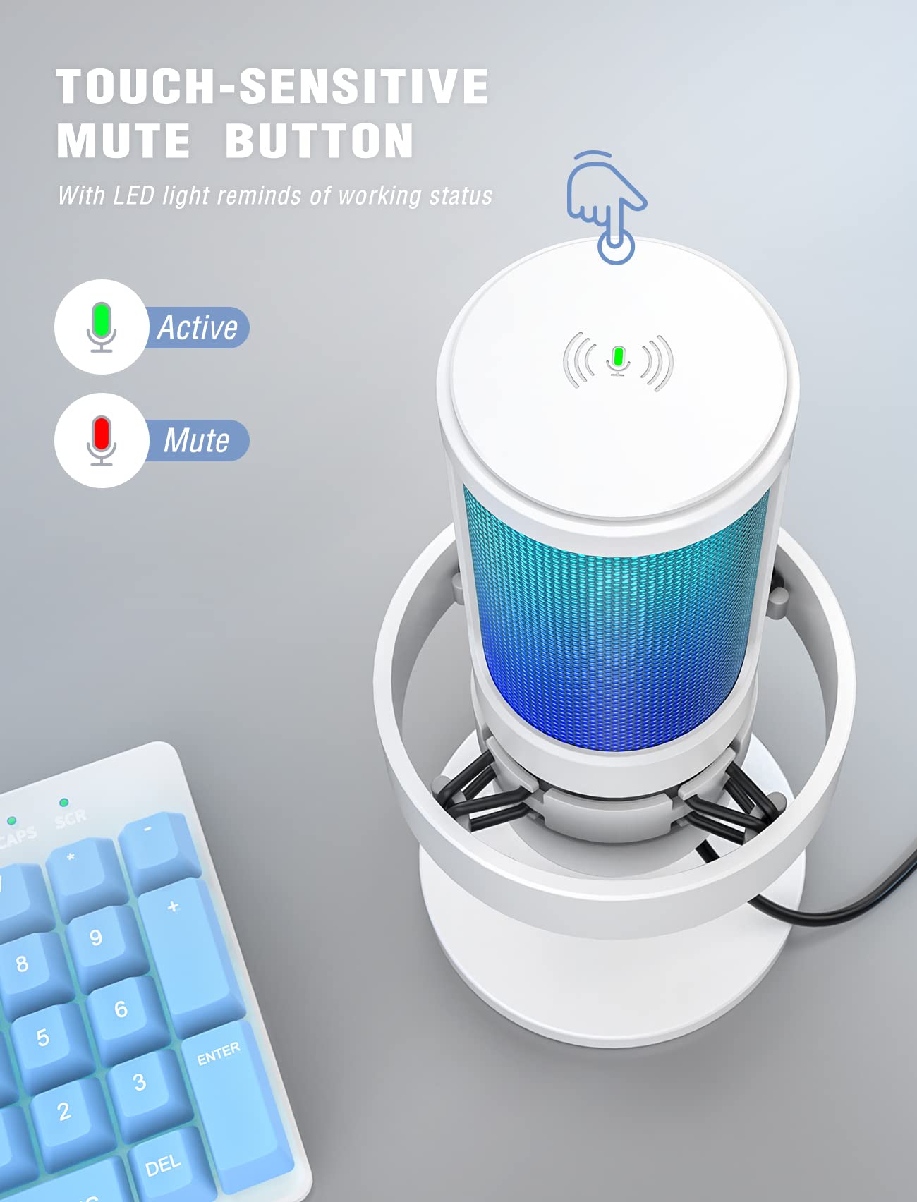 Foto 5 pulgar | Micrófono Rgb Fifine Blanco - Venta Internacional