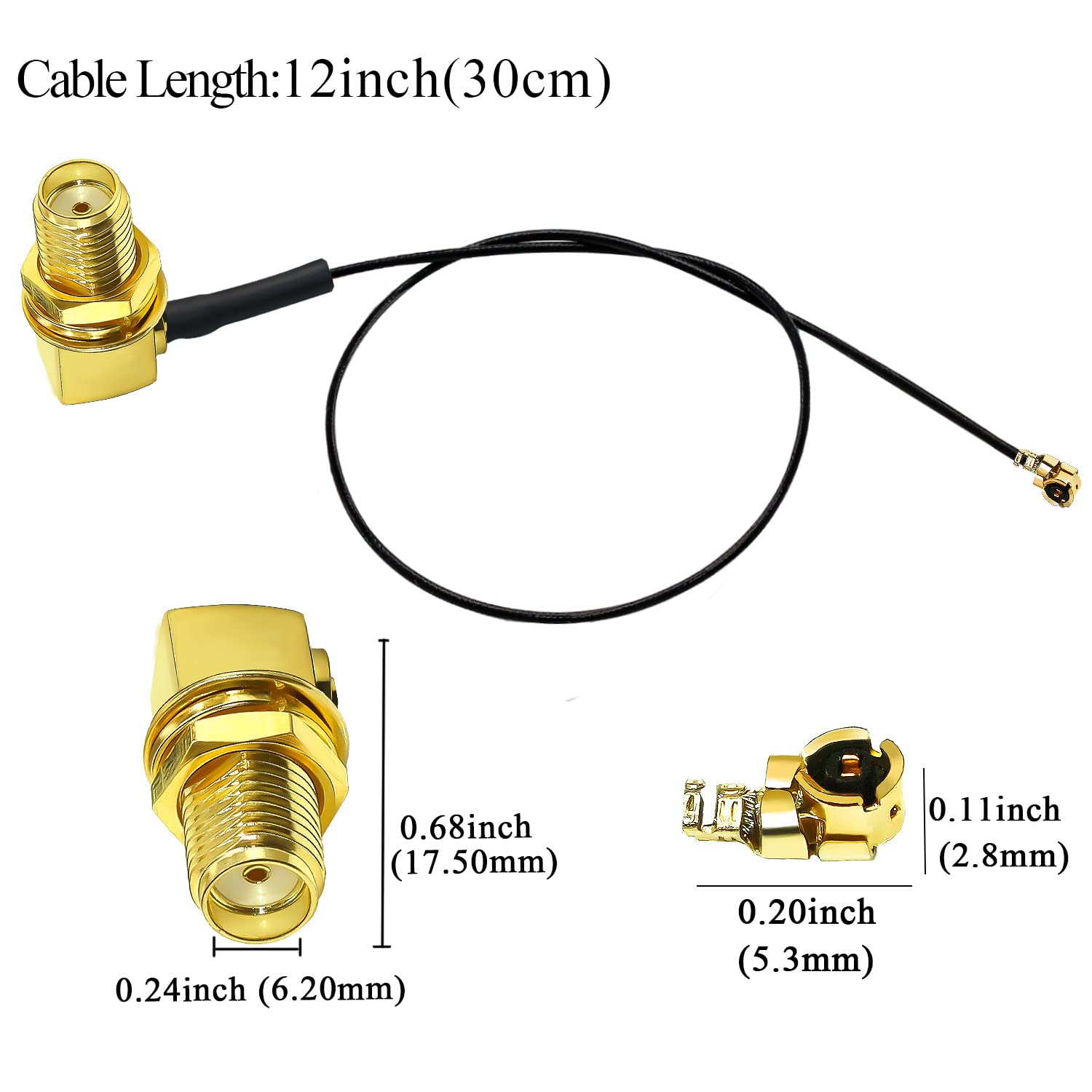 Foto 3 pulgar | Cable Coaxial Tuolnk Sma Hembra A U.fl Ipex-1 De 30 Cm, Paquete De 5 - Venta Internacional.