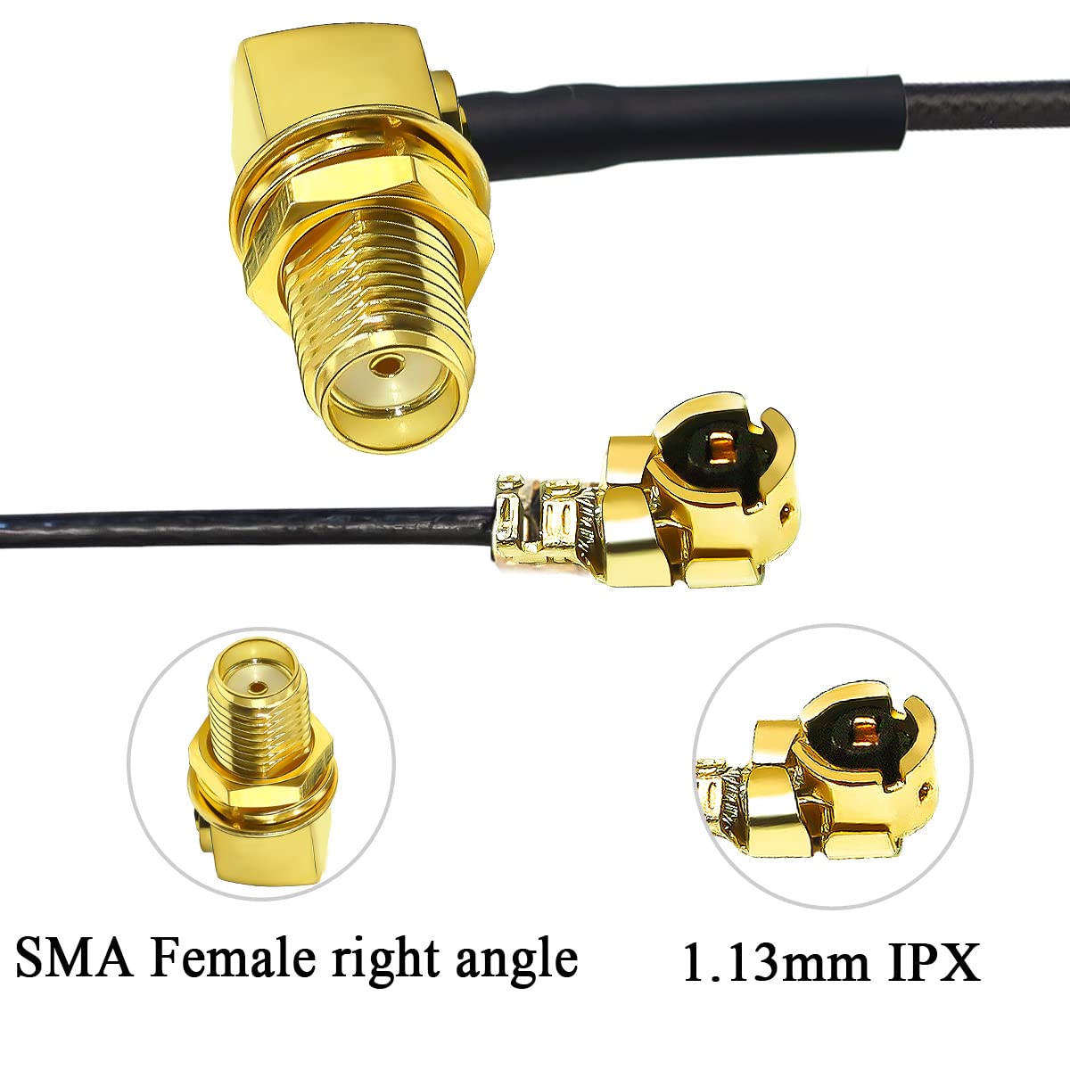 Foto 3 | Cable Coaxial Tuolnk Sma Hembra A U.fl Ipex-1 De 30 Cm, Paquete De 5 - Venta Internacional.