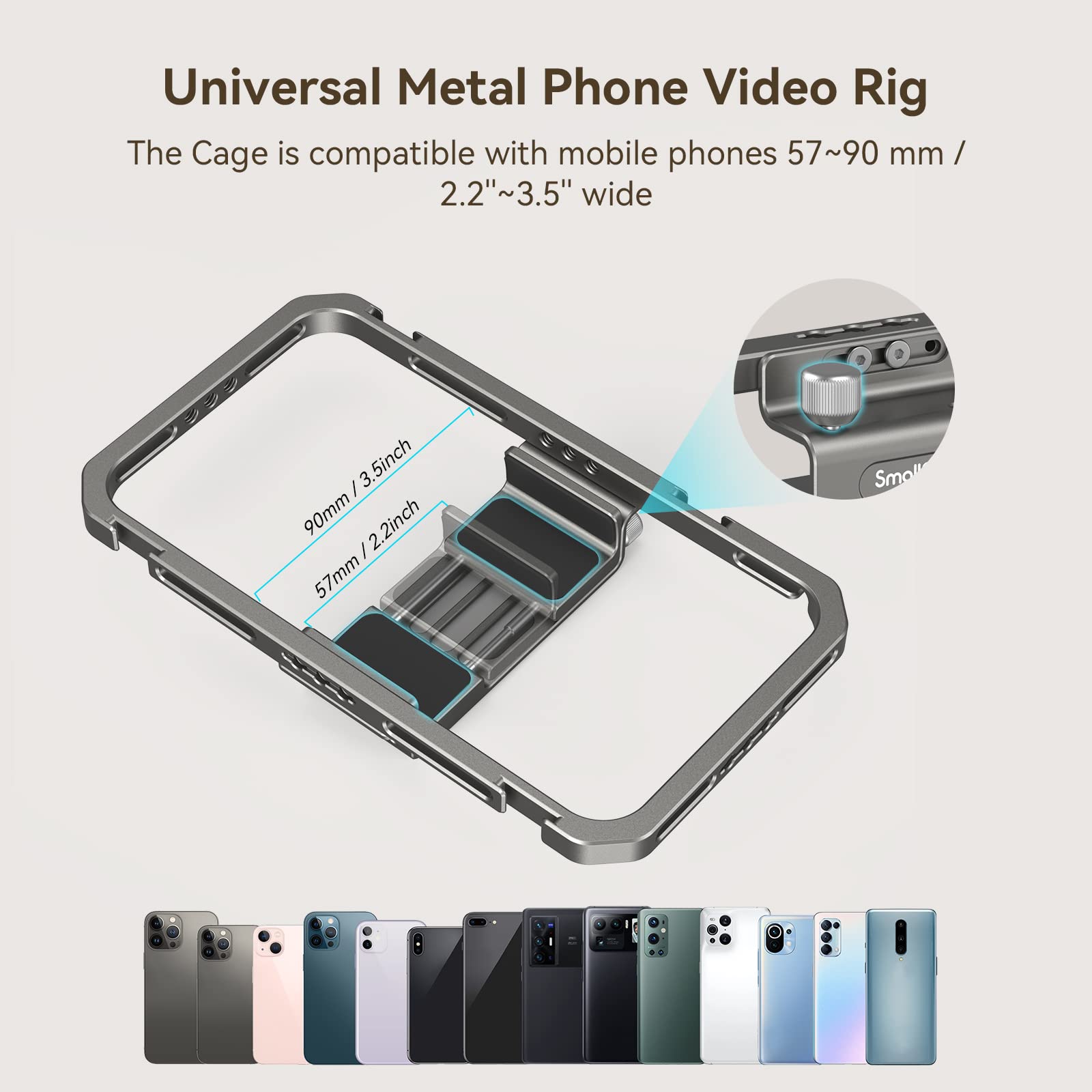 Foto 4 pulgar | Funda Para Teléfono Smallrig Universal Con Asas Para Iphone Y Android - Venta Internacional.