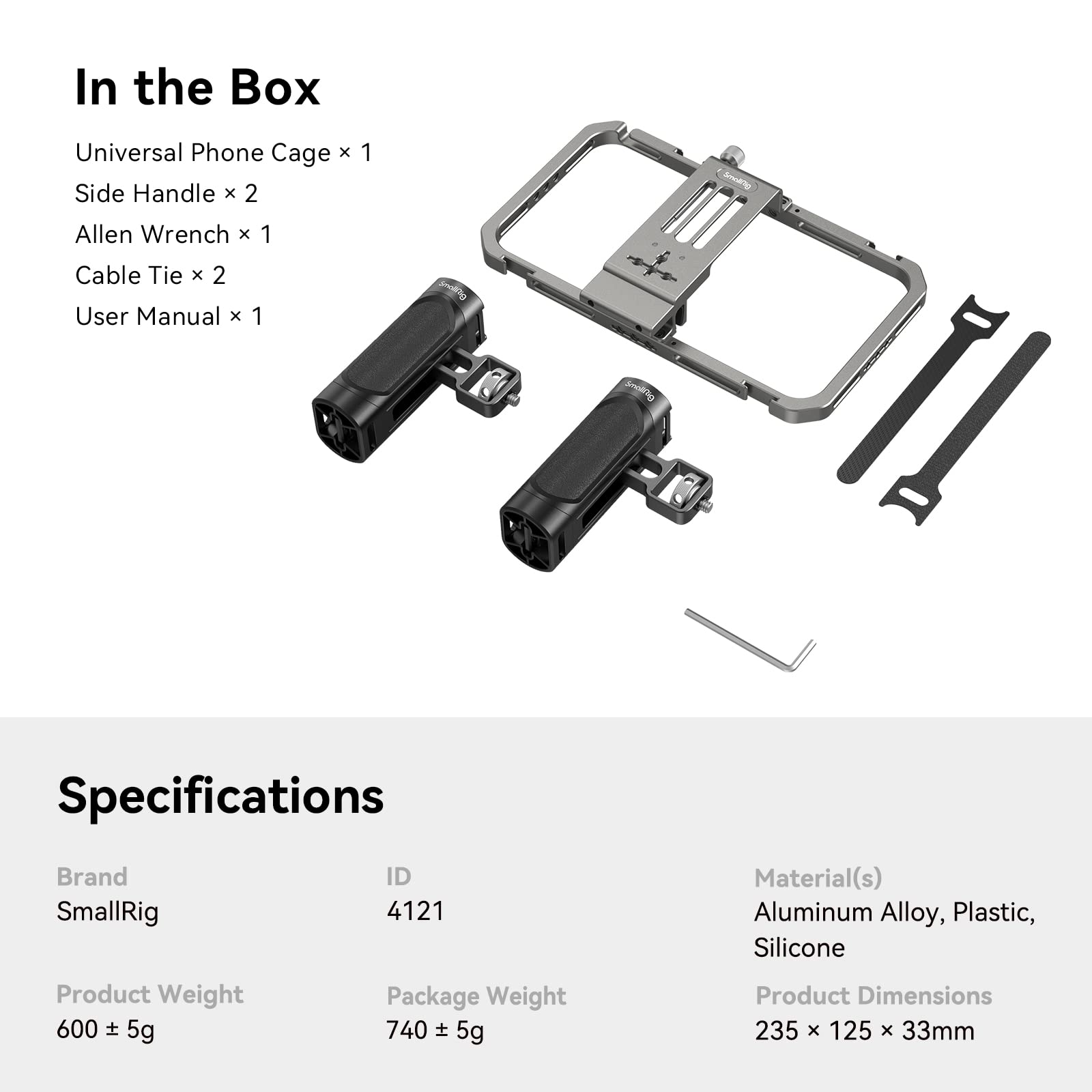 Foto 7 | Funda Para Teléfono Smallrig Universal Con Asas Para Iphone Y Android - Venta Internacional.