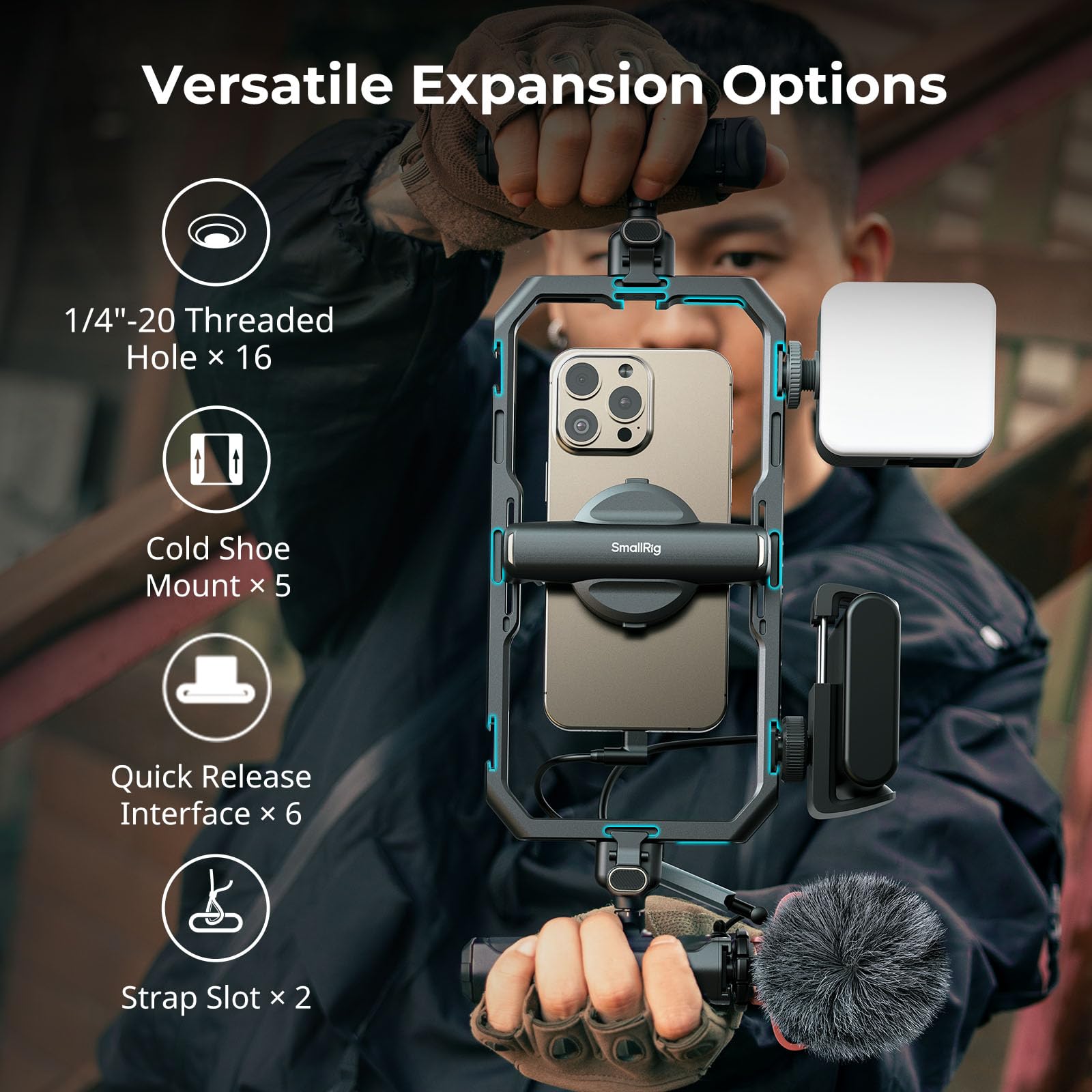 Foto 8 pulgar | Kit De Equipo De Vídeo Smallrig Todo En Uno Universal Con Led Y Micrófono - Venta Internacional.
