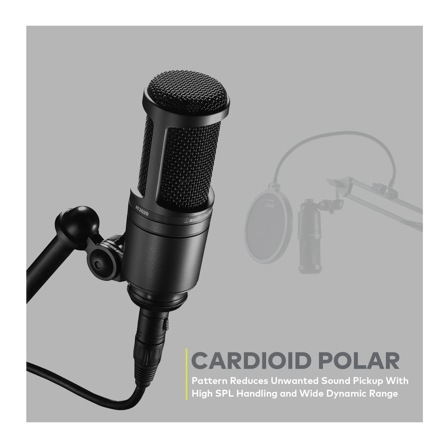Foto 3 pulgar | Micrófono De Condensador Para Estudio Audio-technica At2020 Con Accesorios - Venta Internacional.