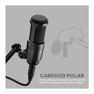 Foto 2 | Micrófono De Condensador Para Estudio Audio-technica At2020 Con Accesorios - Venta Internacional.