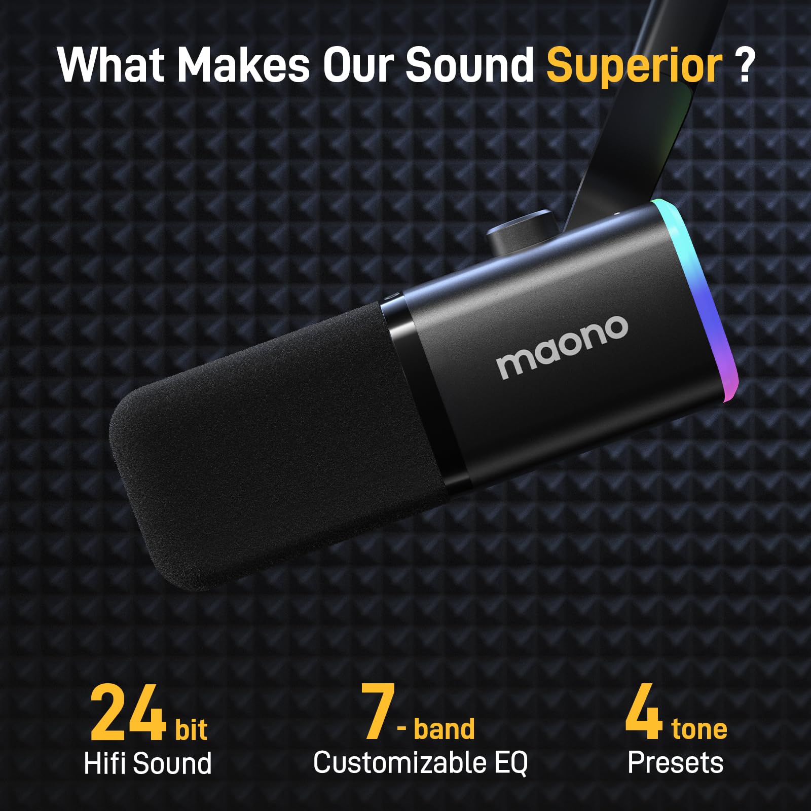 Foto 2 | Micrófono Para Juegos Maono Pd100x Usb/xlr Dynamic Con Luces Rgb - Venta Internacional.