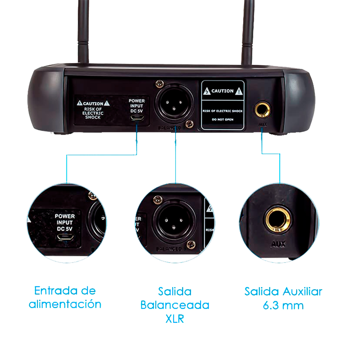 Foto 4 pulgar | Steelpro - Micrófono Profesional - Inalambrico - Uhf-607 Color Negro