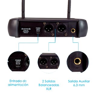 Foto 3 | Microfono Inalambrico Kit Steelpro Uhf-707 Profesional Color Negro