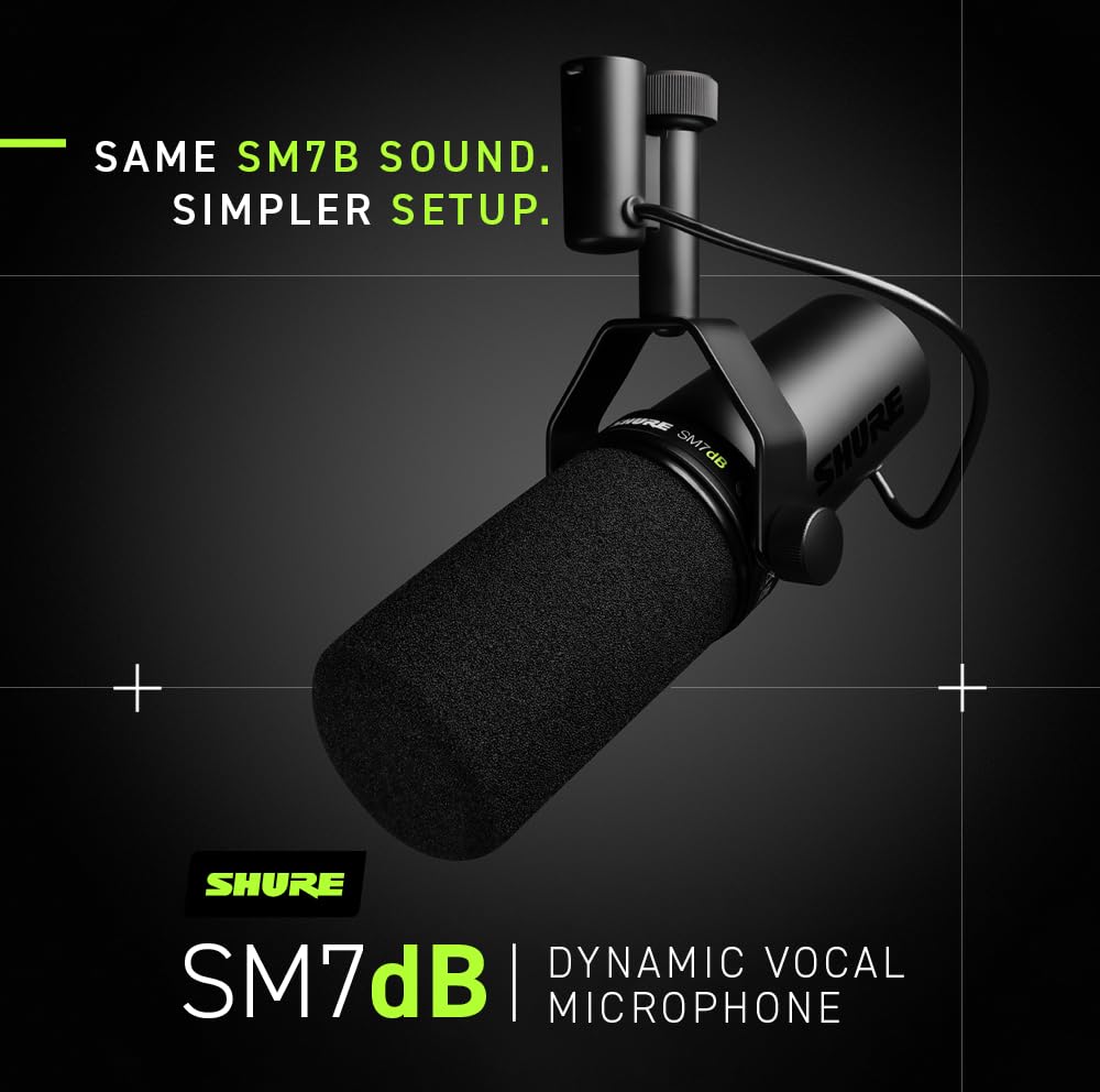 Foto 4 pulgar | Micrófono Vocal Dinámico Shure Sm7db Con Preamplificador - Negro - Venta Internacional.