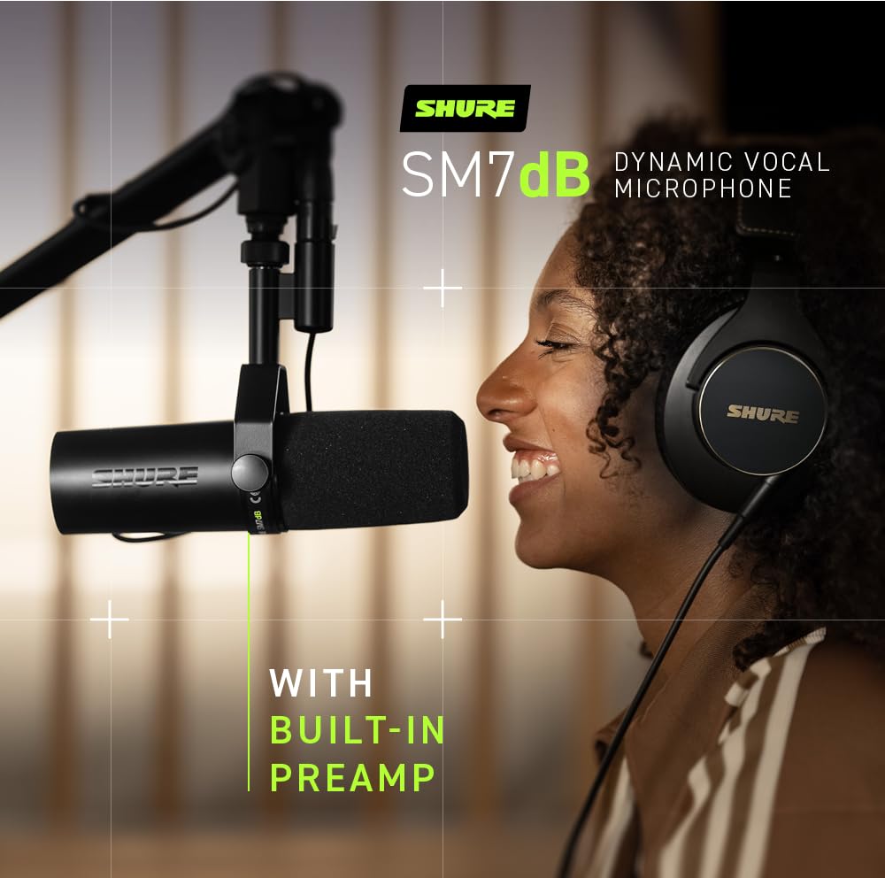 Foto 7 pulgar | Micrófono Vocal Dinámico Shure Sm7db Con Preamplificador - Negro - Venta Internacional.
