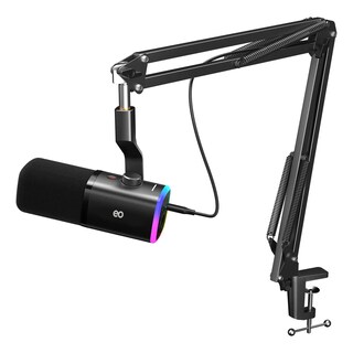 Foto 1 | Micrófono Dinámico Usb/xlr Rgb Con Brazo Eo Safe Imports Esi-20570 Negro