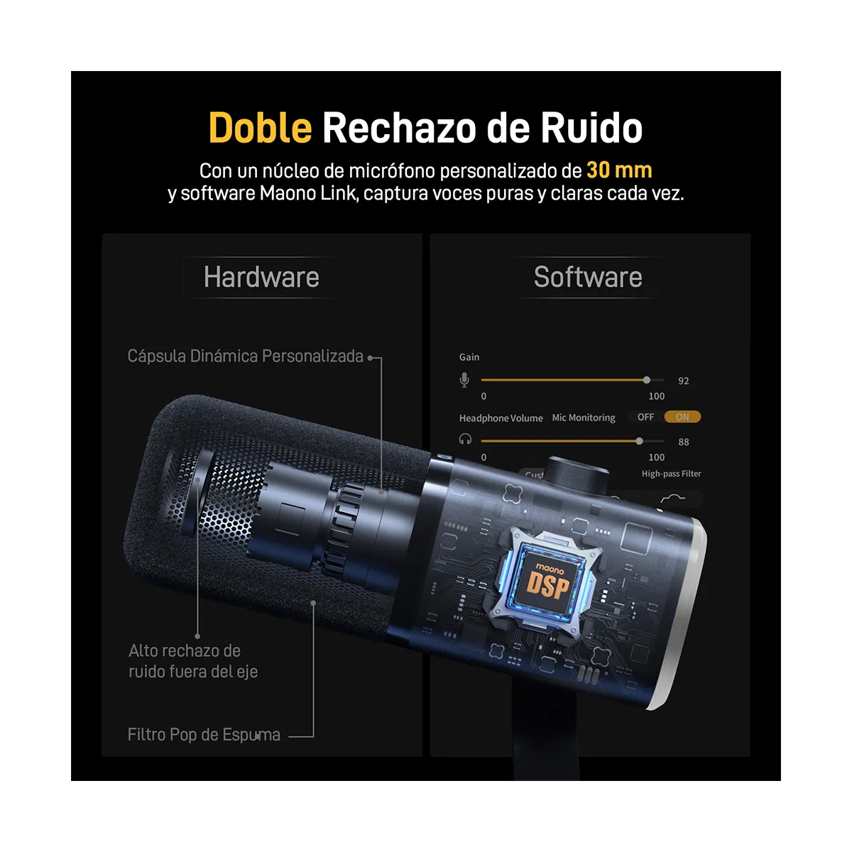 Foto 3 pulgar | Micrófono Dinámico Usb/xlr Rgb Con Brazo Eo Safe Imports Esi-20570 Negro