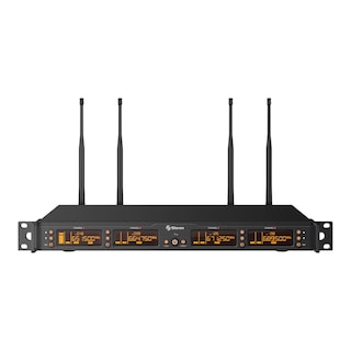 Foto 3 | Sistema Profesional Stagl De 4 Micrófonos Inalámbricos Uhf Con Selector Automático De Frecuencia Y B