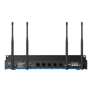 Foto 4 | Sistema Profesional Stagl De 4 Micrófonos Inalámbricos Uhf Con Selector Automático De Frecuencia Y B