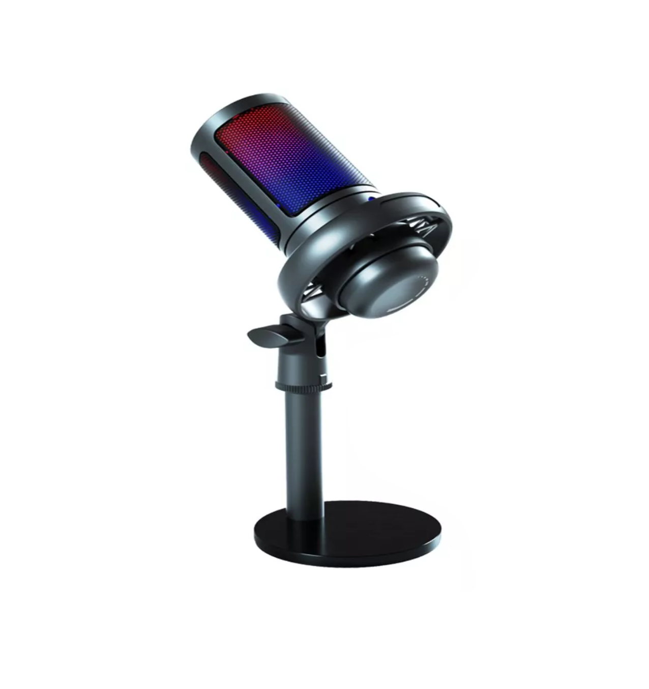 Foto 2 pulgar | Micrófono Condensador Usb Cardioide Rgb Pc Gamer Negro