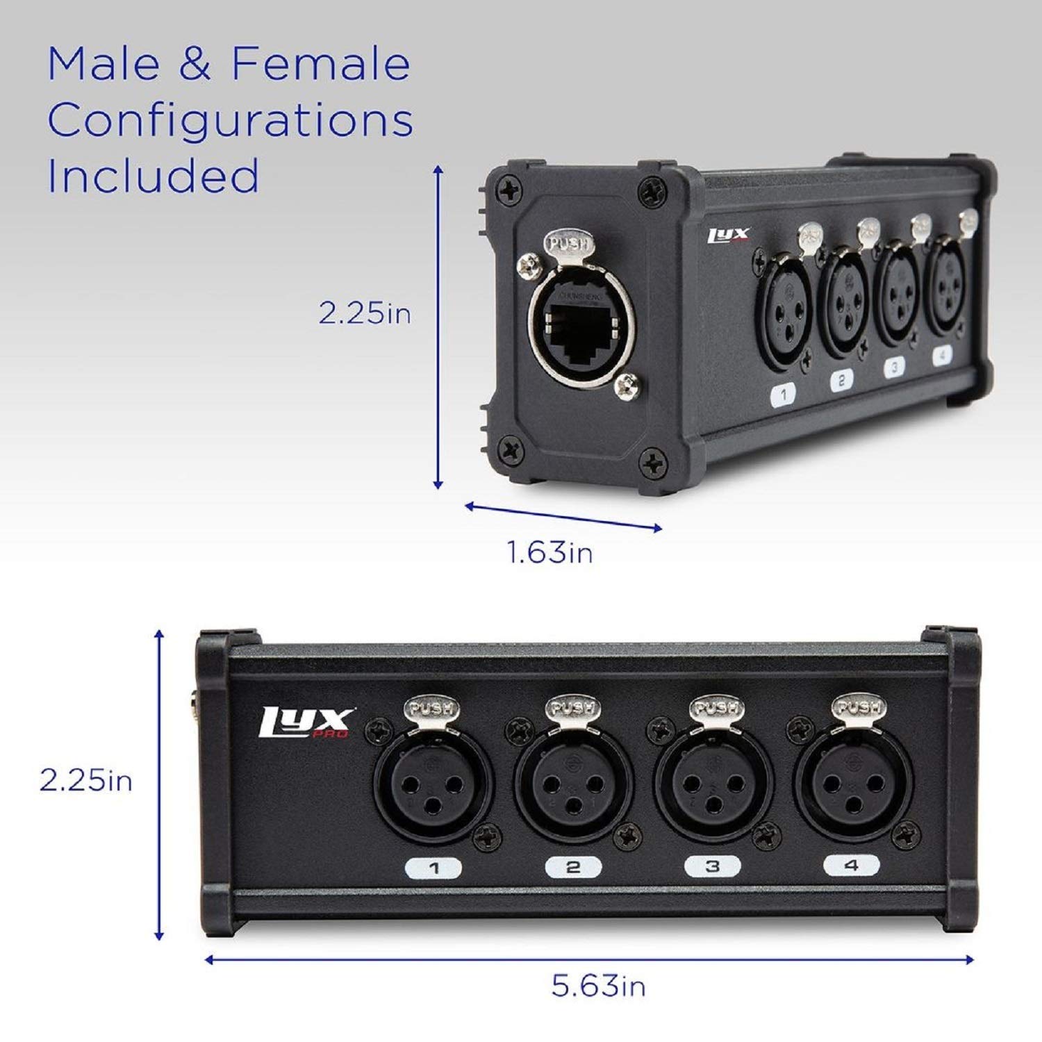 Foto 4 pulgar | Cable Xlr Lyxpro De 4 Canales Y 3 Pines Macho/hembra A Rj45 - Venta Internacional.