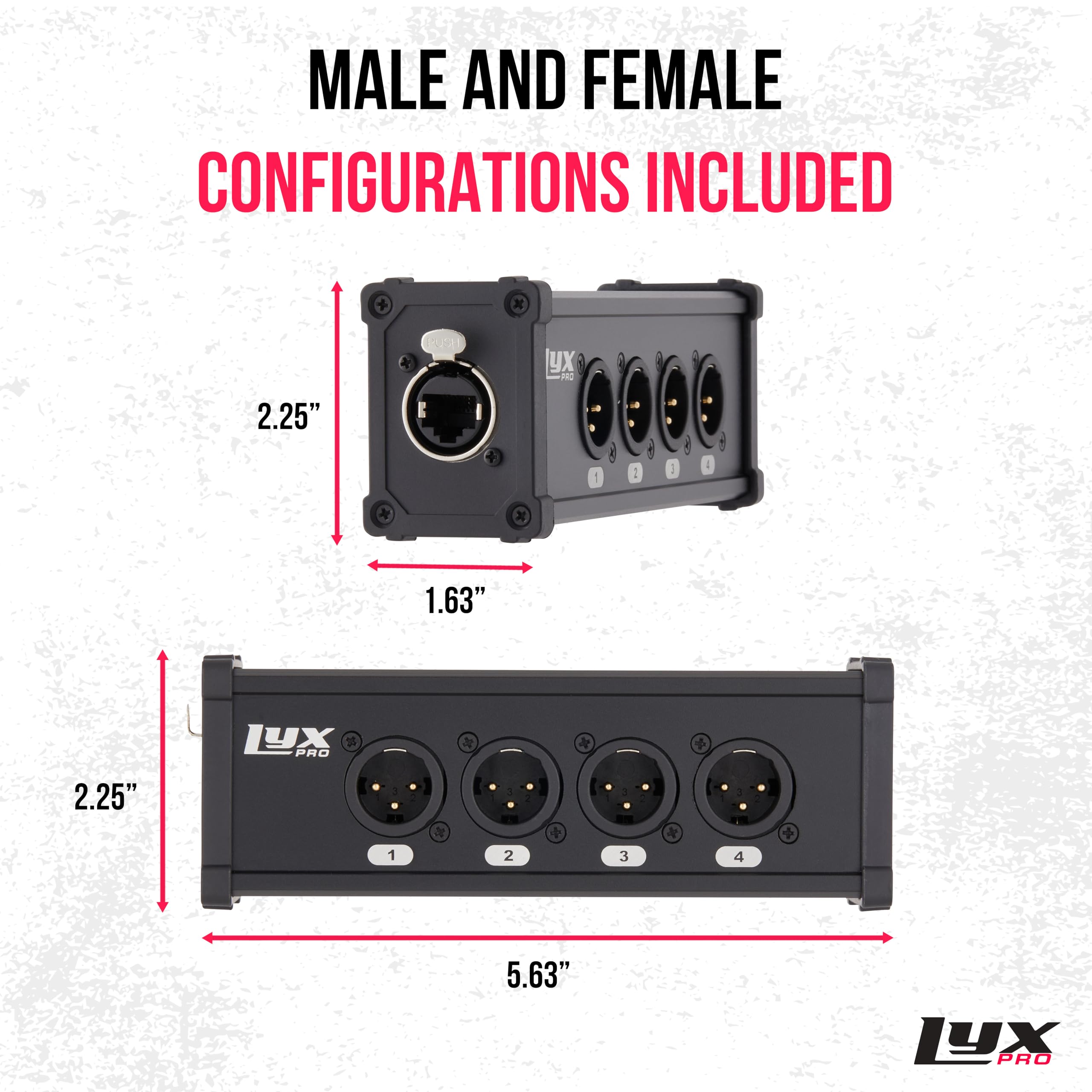 Foto 5 pulgar | Cable Xlr Breakout Lyxpro De 4 Canales, Doble Entrada, 3 Pines, Macho - Venta Internacional.