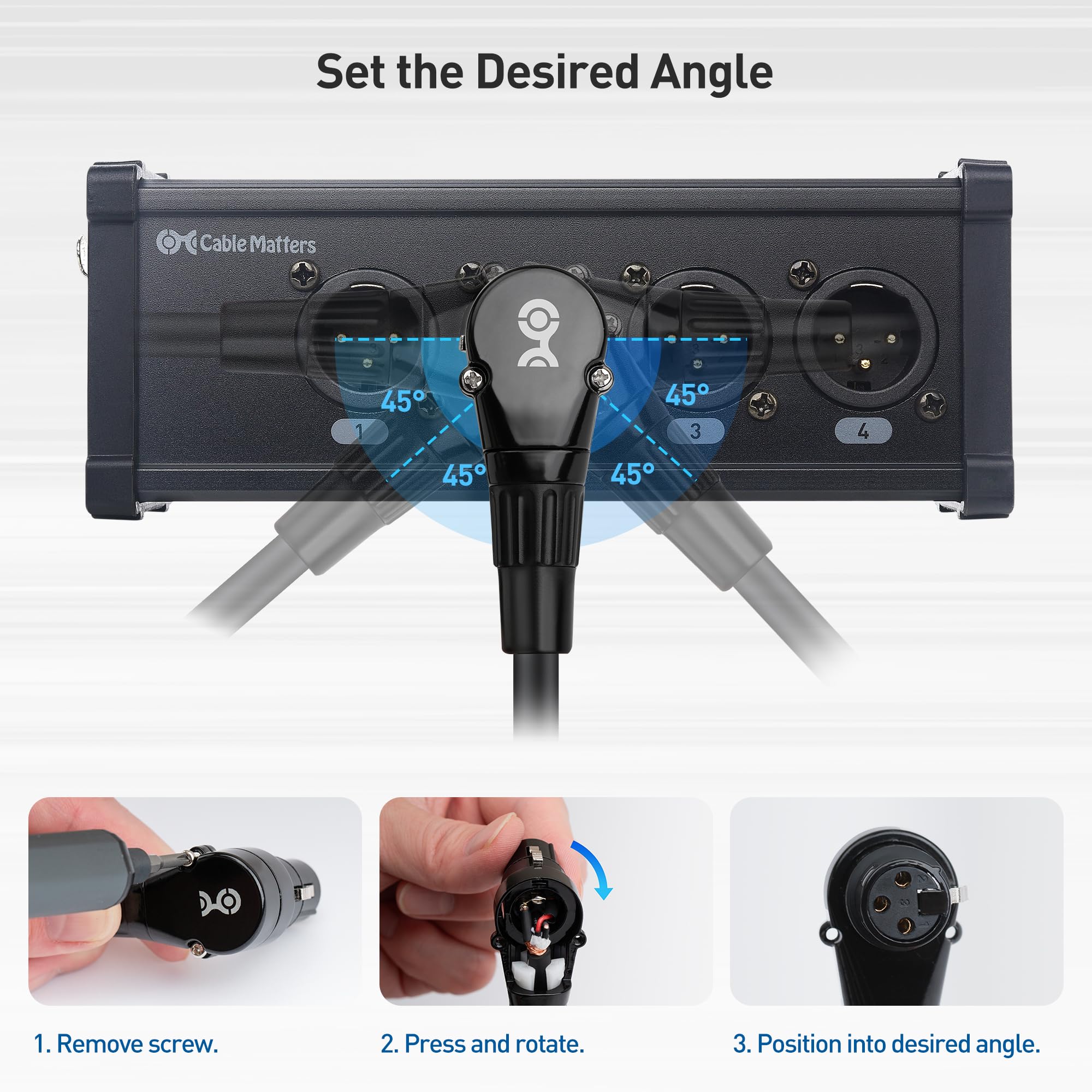 Foto 4 | Cable Xlr Matters Right Angle, 30 Cm, Paquete De 2 Unidades, Negro - Venta Internacional.