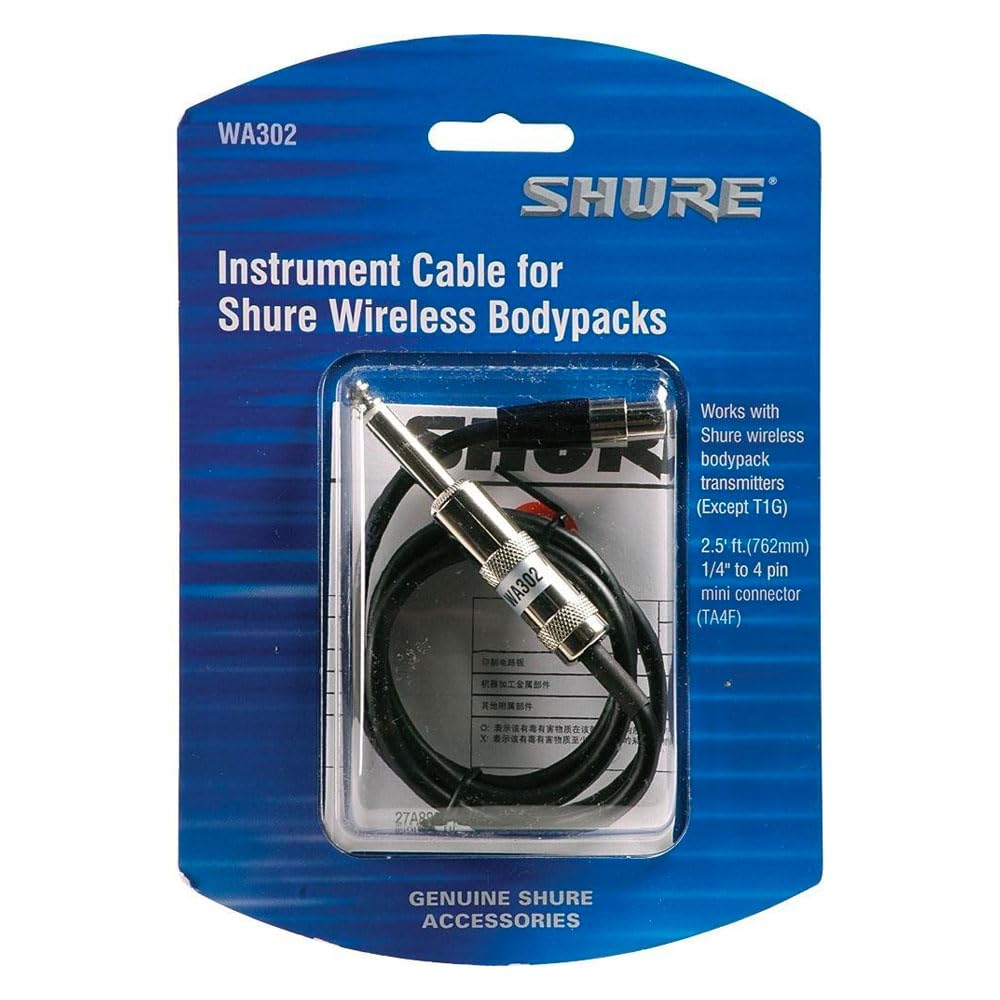 Foto 3 pulgar | Cable De Instrumentos Shure Wa302 De 0,75 M, 4 Pines, Conector Mini A 1/4 - Venta Internacional.