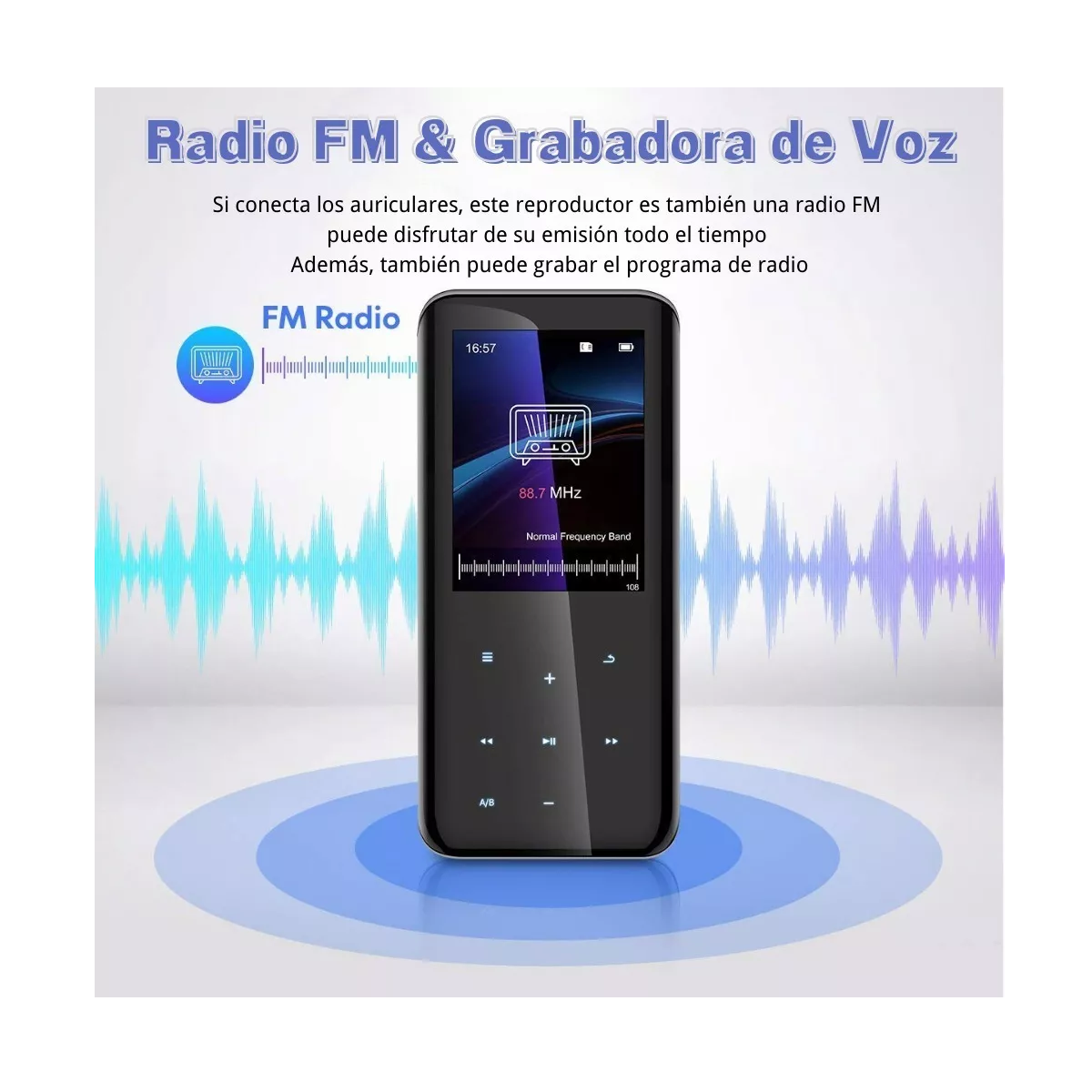 Foto 4 pulgar | Reproductor MP3 y Grabadora con Pantalla LCD 2.4 Pulgadas 64 GB Eo Safe Imports ESI-5099 color Negro