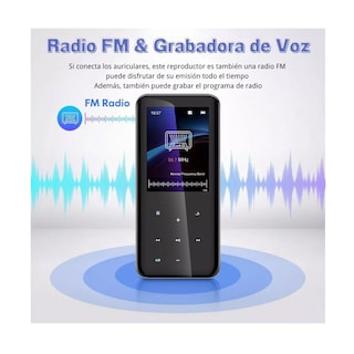 Foto 3 | Reproductor MP3 y Grabadora con Pantalla LCD 2.4 Pulgadas 64 GB Eo Safe Imports ESI-5099 color Negro