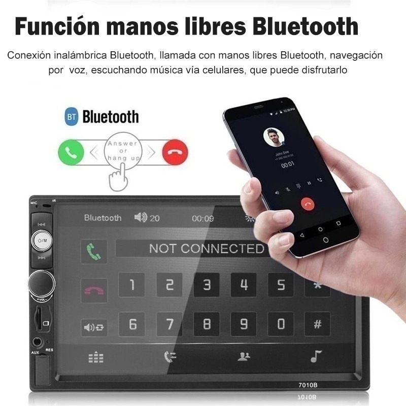 Foto 4 pulgar | Estéreo De Coche Fnbrli Con Pantalla Táctil De 7 Pulgadas, Bt, Fm, Mp5