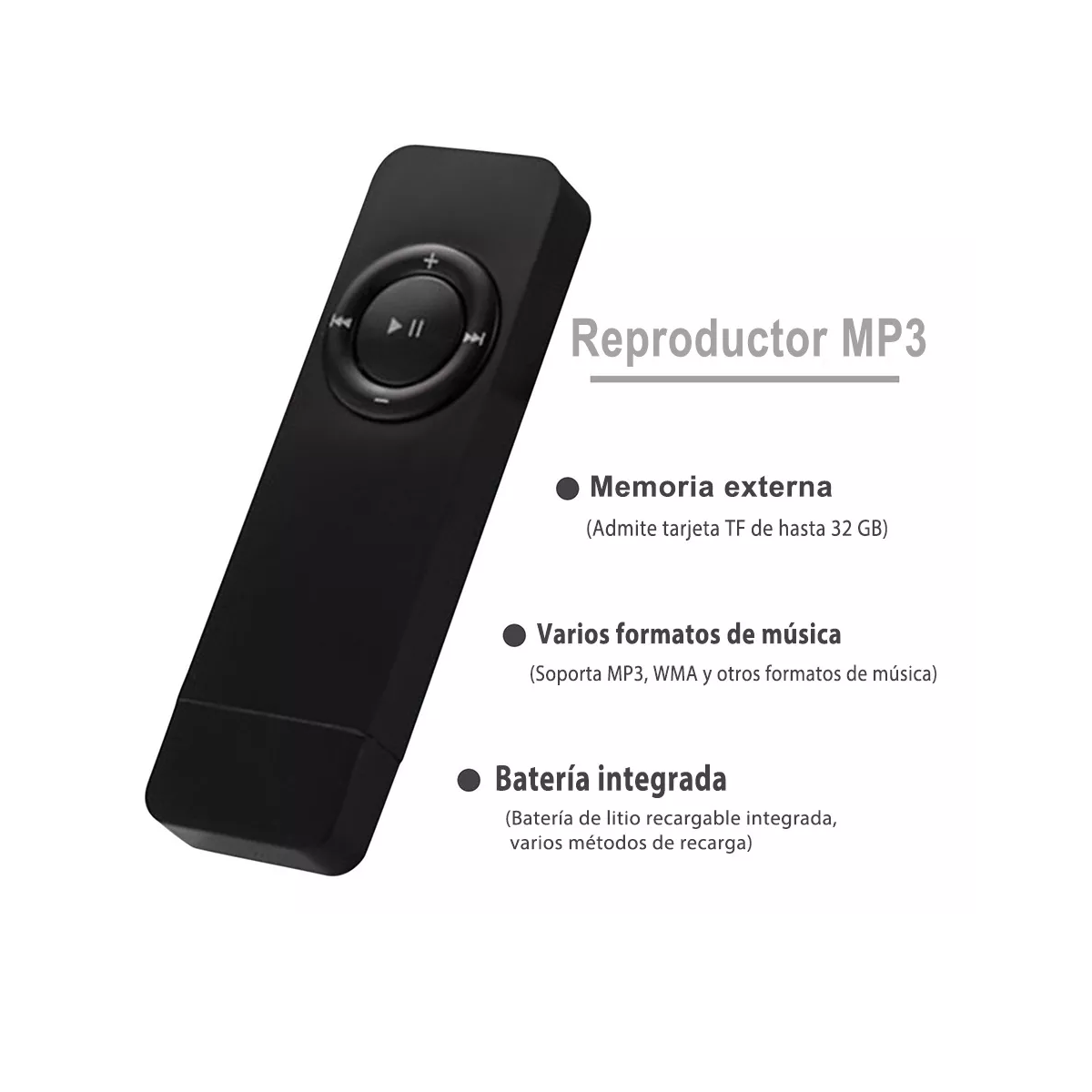 Foto 3 pulgar | Reproductor MP3 MP4 Eo Safe Imports ESI-14631 Negro