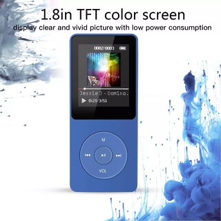 Foto 3 | Reproductor De Música Mp3 Mp4 Bluetooth Soporta Hasta 128 Gb Eo Safe Imports Esi-15974 Azul