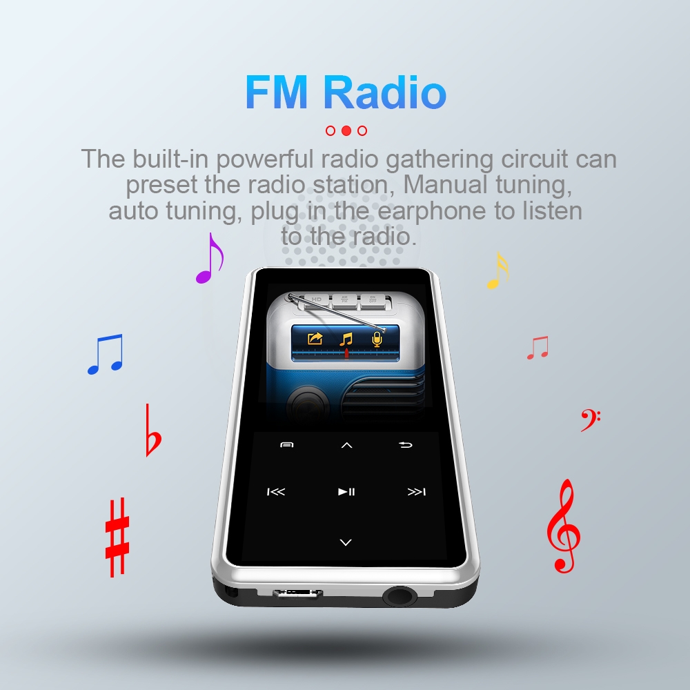 Foto 4 | Reproductor Bluetooth Portátil M12 De 8 Gb Con Pantalla Tft De 1,5 Pulgadas - Venta Internacional.