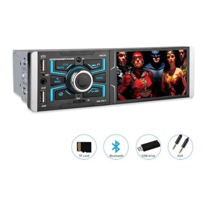 Foto 2 pulgar | Radio De Coche, Reproductor Mp5 Bluetooth De 4,1 Pulgadas Con Pantalla Táctil Din - Venta Internacional.