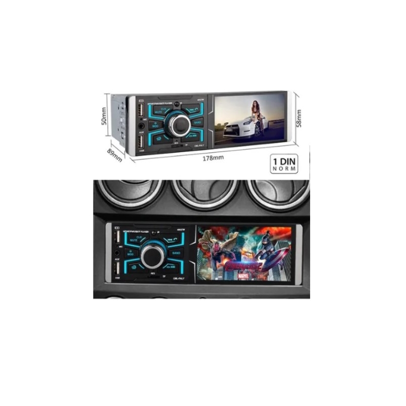 Foto 5 pulgar | Radio De Coche, Reproductor Mp5 Bluetooth De 4,1 Pulgadas Con Pantalla Táctil Din - Venta Internacional.