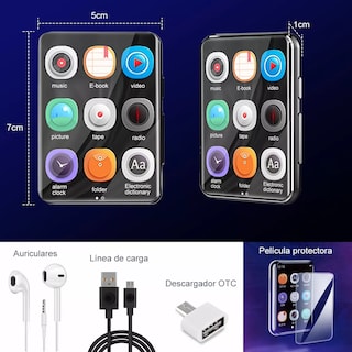 Foto 2 | Reproductor de Música con Pantalla Táctil Bluetooth Mp3 Mp4 Eo Safe Imports Esi-13040 Negro