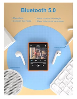 Foto 4 | Reproductor de Música Digital Mp3 Mp4 32g con Pantalla Táctil Naranja