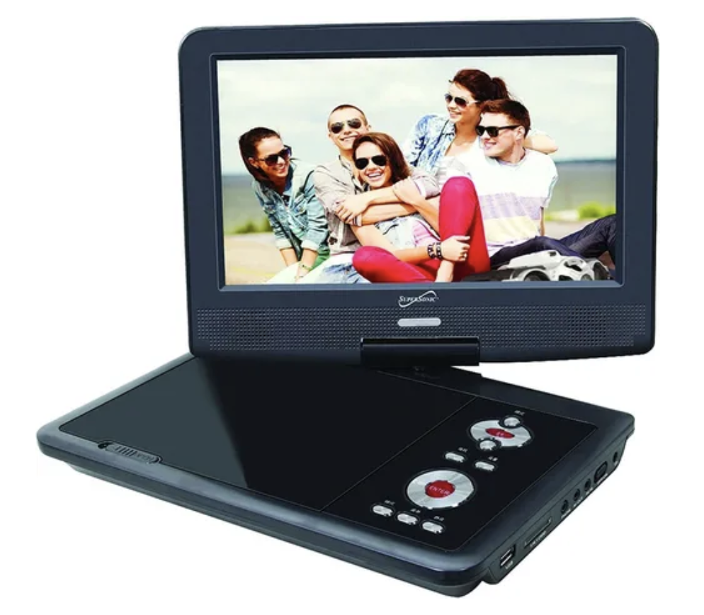 Foto 2 pulgar | Dvd Portatil 9 Pulgadas Supersonic Sc-259 Mpeg4 Svcd Vcd Mp3 Negro Reacondicionado