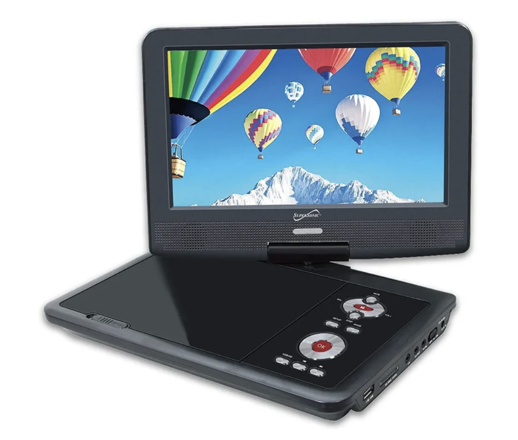 Foto 3 pulgar | Dvd Portatil 9 Pulgadas Supersonic Sc-259 Mpeg4 Svcd Vcd Mp3 Negro Reacondicionado