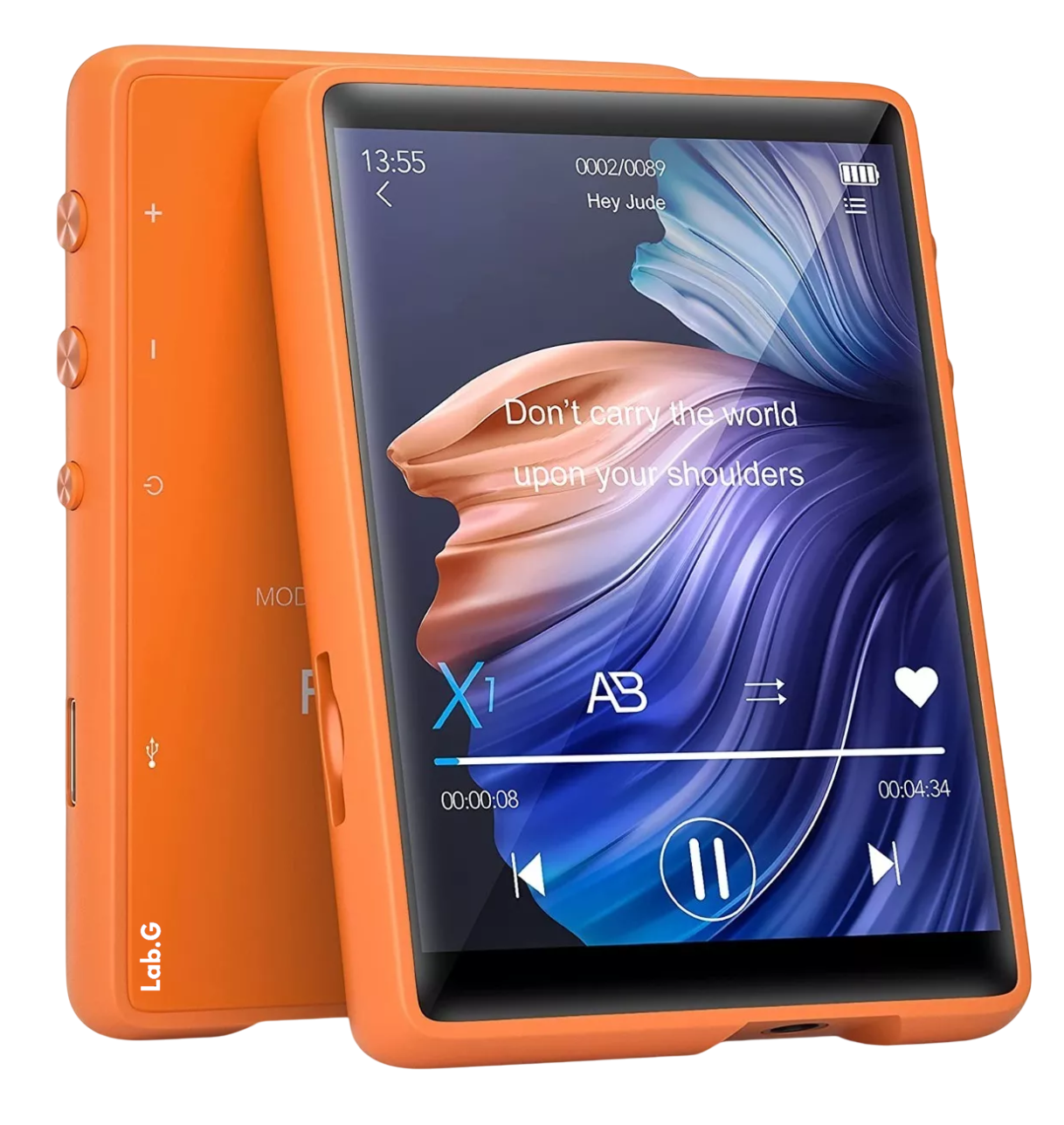 Foto 2 pulgar | Reproductor De Música Digital Mp3 Mp4 32g Con Pantalla Tácti Naranja