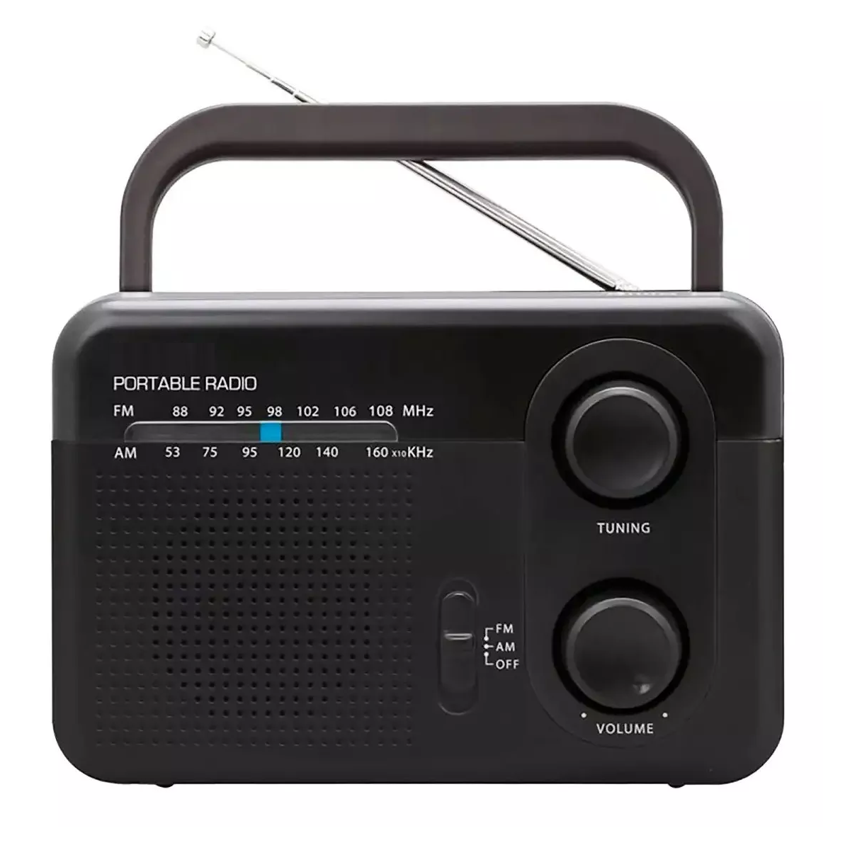 Radio Analógico Am Fm Portátil Eo Safe Imports  Esi-16466 Negro