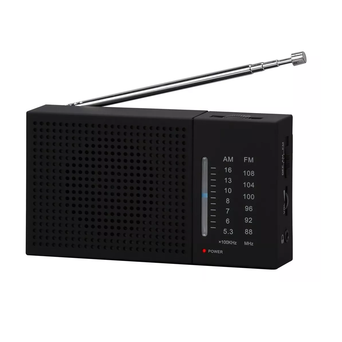 Foto 1 | Radio  Análogo Portátil Conector 3.5 Mm Radio Fm  Eo Safe Imports Esi-16467  Negro