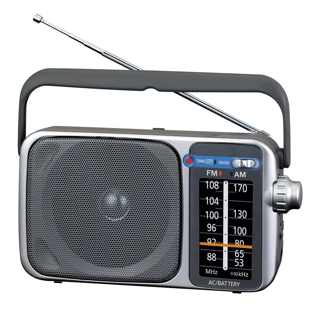 Foto 2 pulgar | Radio Portatil  Am/fm Pilas O Corriente Eo Safe Imports Esi-16470 Gris