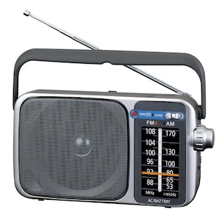 Foto 1 | Radio Portatil Am/fm Pilas O Corriente Eo Safe Imports Esi-16470 Gris