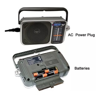 Foto 3 | Radio Portatil Am/fm Pilas O Corriente Eo Safe Imports Esi-16470 Gris