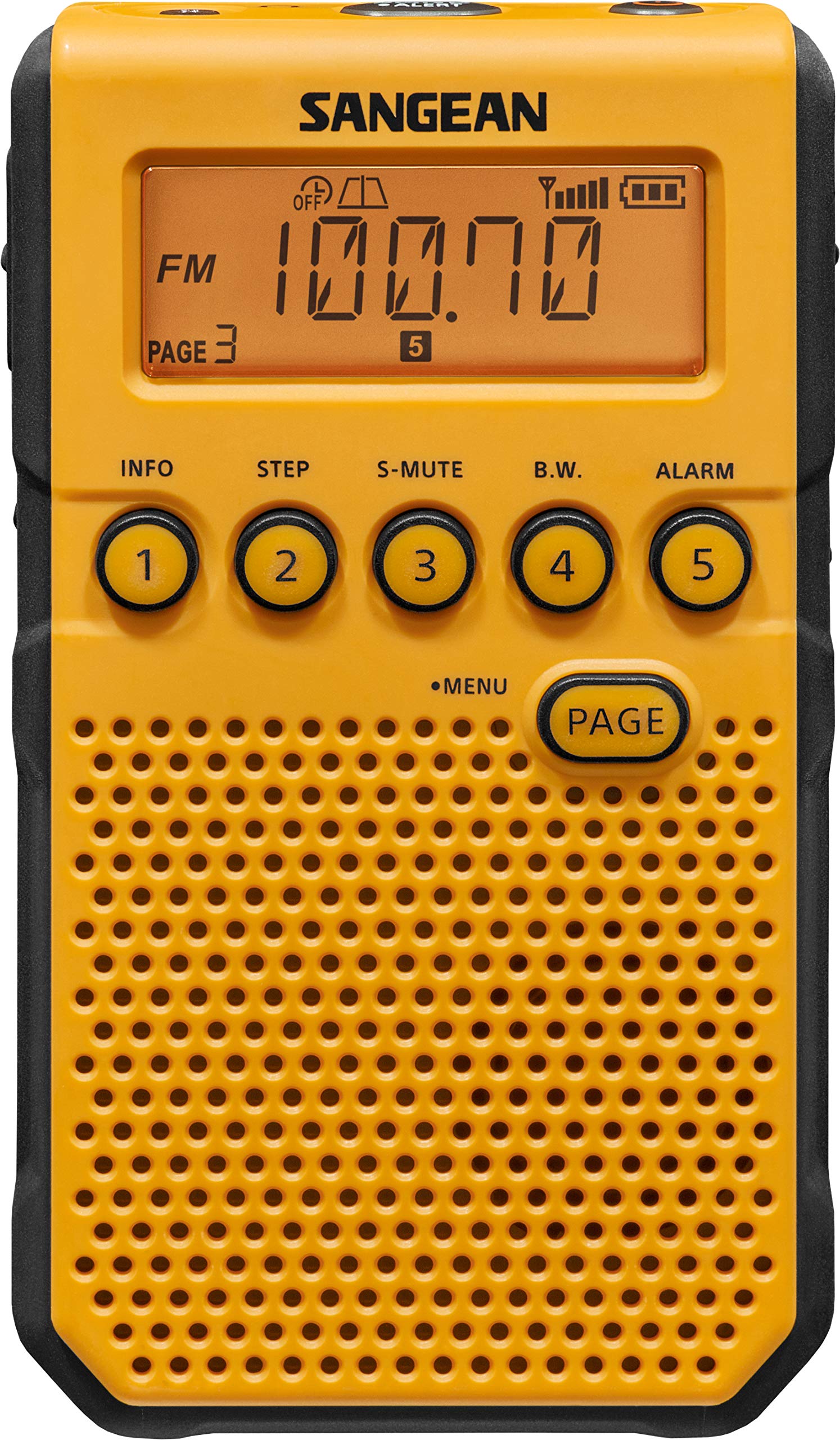 Pocket Radio Sangean Dt-800yl Noaa - Alerta Meteorológica Am/fm, Color Amarillo - Venta Internacional.