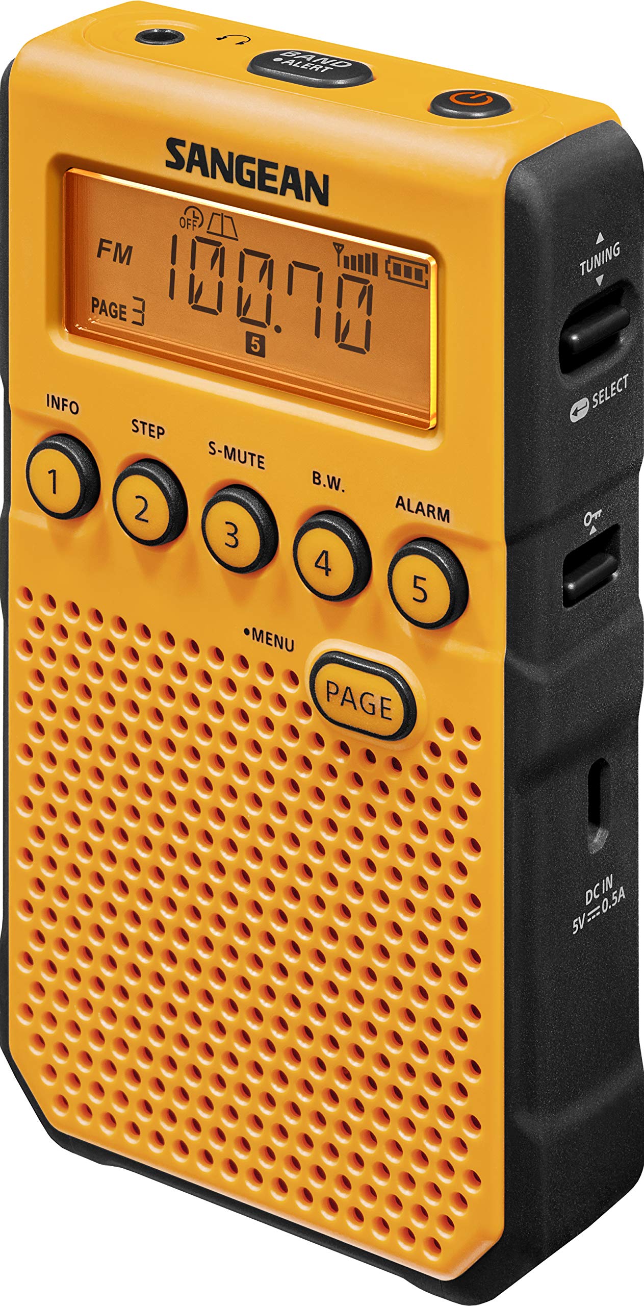 Foto 3 pulgar | Pocket Radio Sangean Dt-800yl Noaa - Alerta Meteorológica Am/fm, Color Amarillo - Venta Internacional.
