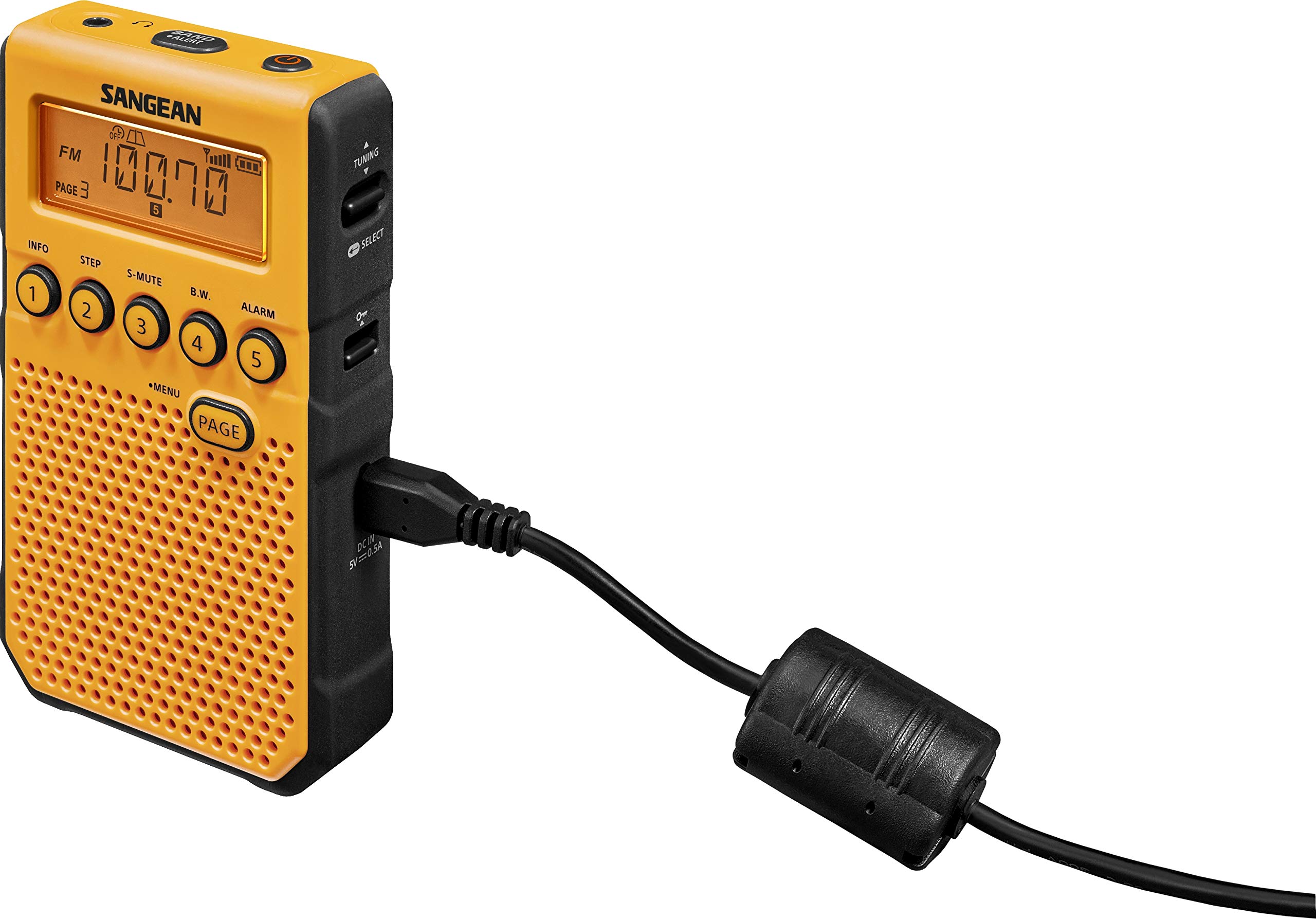 Foto 4 pulgar | Pocket Radio Sangean Dt-800yl Noaa - Alerta Meteorológica Am/fm, Color Amarillo - Venta Internacional.