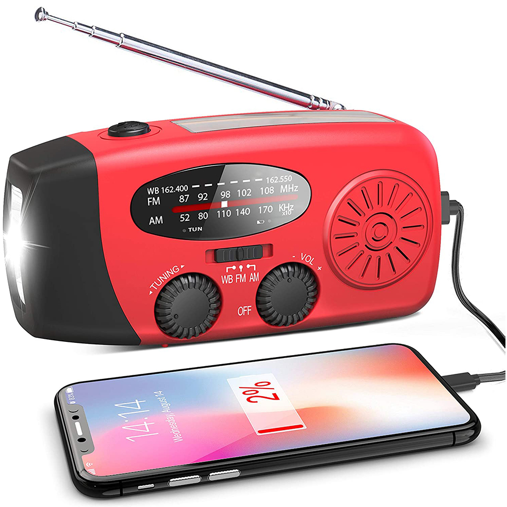 Foto 2 pulgar | Radio Multifuncional Con Manivela Con Energía Solar Y Linterna - Venta Internacional.